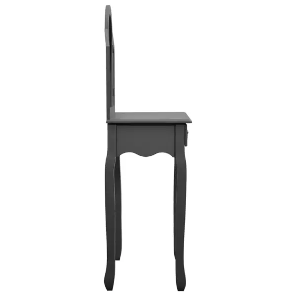 Hall tualettlaud taburetiga ovaalse peegliga, Paulownia puit ja MDF, 65 x 36 x 128 cm – 5