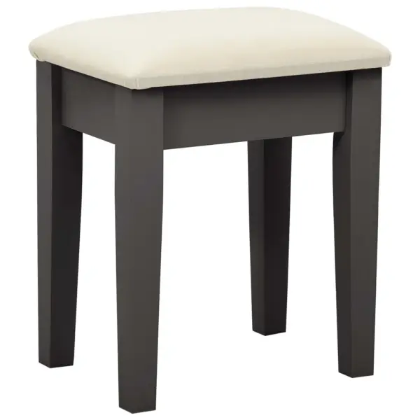 Hall tualettlaud taburetiga ovaalse peegliga, Paulownia puit ja MDF, 65 x 36 x 128 cm – 7
