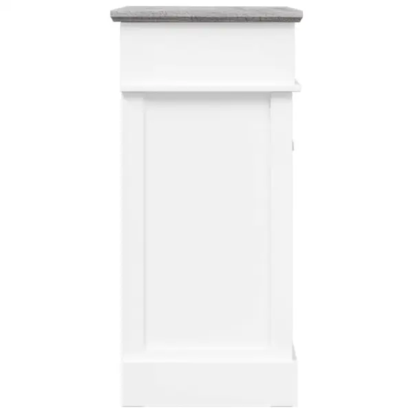 Kingakapp kallutatava sektsiooni ja avatava ülaosaga, hall-valge Paulownia puit, 50 x 28 x 58 cm – 5
