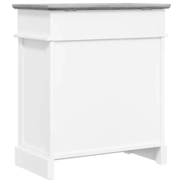Kingakapp kallutatava sektsiooni ja avatava ülaosaga, hall-valge Paulownia puit, 50 x 28 x 58 cm – 6