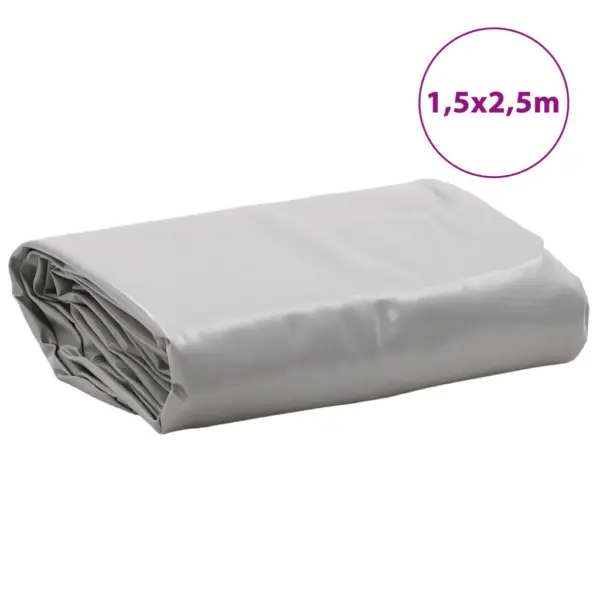 Veekindel PVC present metallist aasadega, hall, 1,5 x 2,5 m, 650 g/m² – 8
