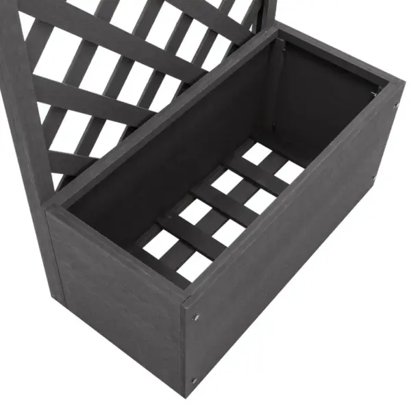 Hall võreseinaga taimelava puidu-plasti segust, 65 x 30 x 135 cm – 5