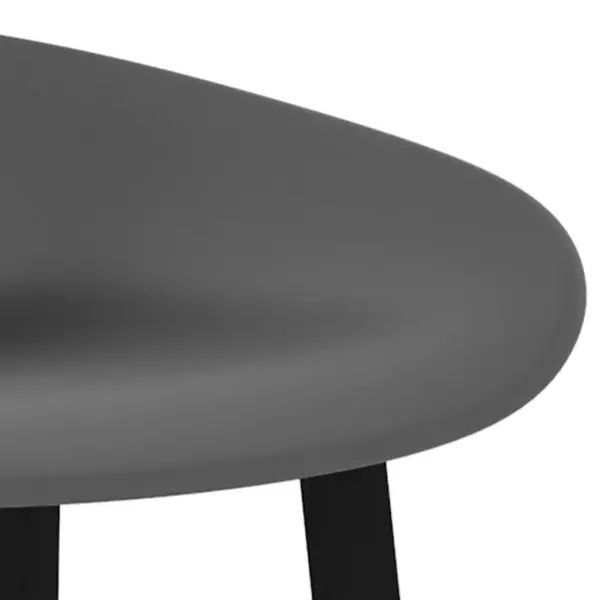 Hallid baaritoolid madala seljatoega, 4 tk, polüpropüleenist istme ja metalljalgadega, istme kõrgus 74,5 cm – 6