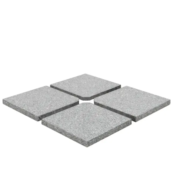 Päevavarju raskusplaadid, hall graniit, 4 tk, 47 x 47 x 4,5 cm, 100 kg – 2
