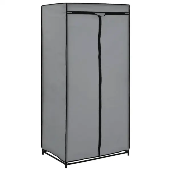 Kangast riidekapid lukuga raudraamil, hall, 2 tk, 75 x 50 x 160 cm – 3