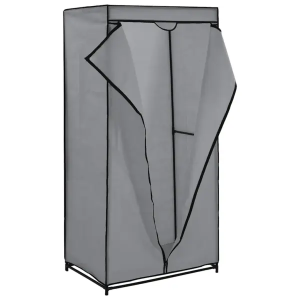 Kangast riidekapid lukuga raudraamil, hall, 2 tk, 75 x 50 x 160 cm – 4