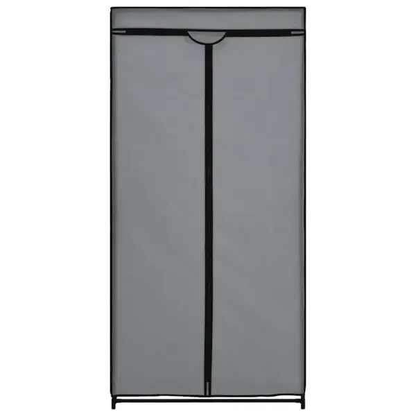 Kangast riidekapid lukuga raudraamil, hall, 2 tk, 75 x 50 x 160 cm – 5