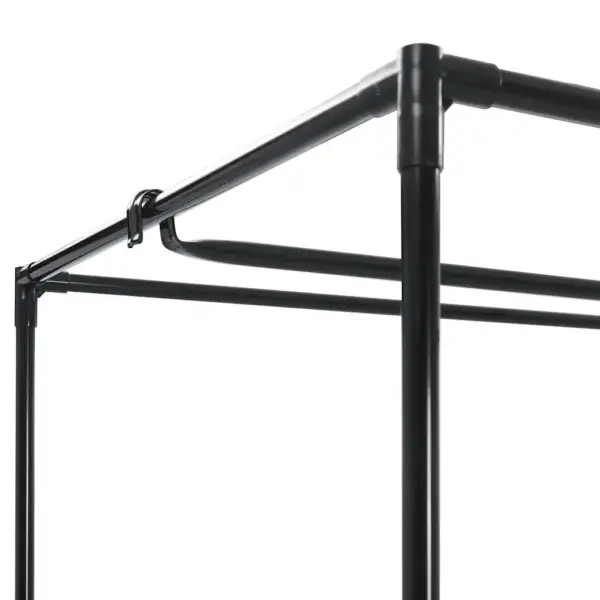 Kangast riidekapid lukuga raudraamil, hall, 2 tk, 75 x 50 x 160 cm – 7