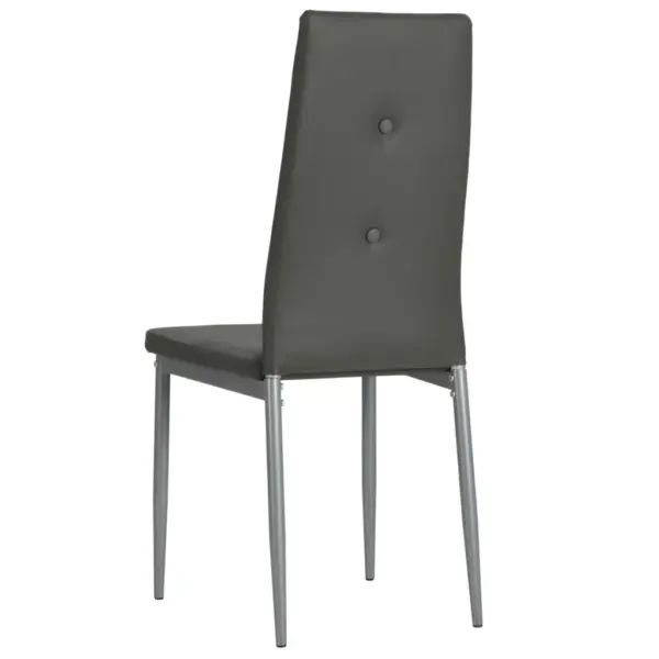 Hallid kunstnahast söögitoolid kristallkaunistustega, 4 tk, terasjalgadel – 5