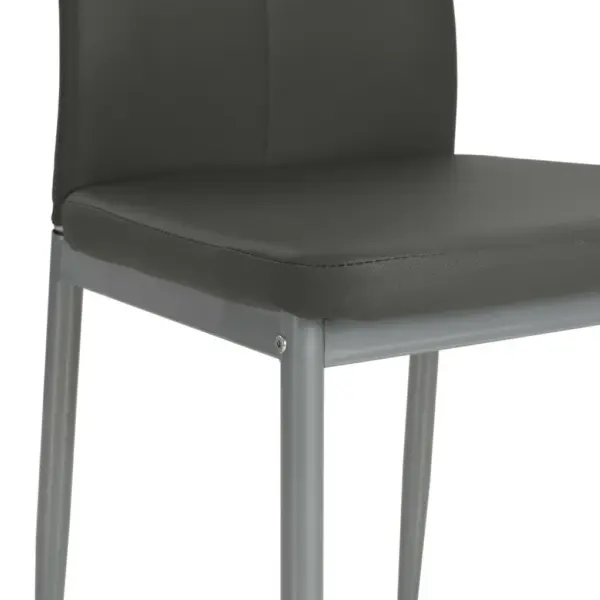 Hallid kunstnahast söögitoolid kristallkaunistustega, 4 tk, terasjalgadel – 6