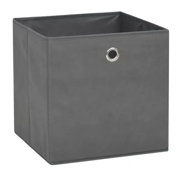 Hallid mittekootud kangast kokkupandavad hoiukastid, 4 tk, 32 x 32 x 32 cm – 2