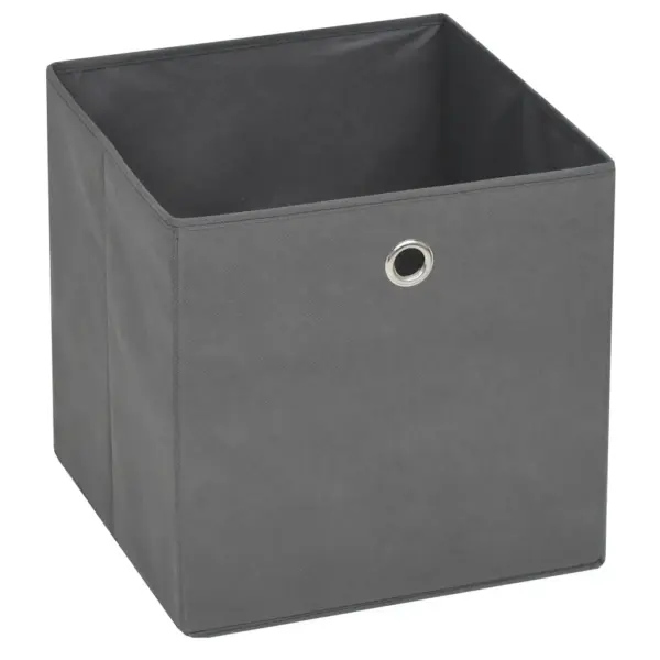 Hallid mittekootud kangast kokkupandavad hoiukastid, 4 tk, 32 x 32 x 32 cm – 5