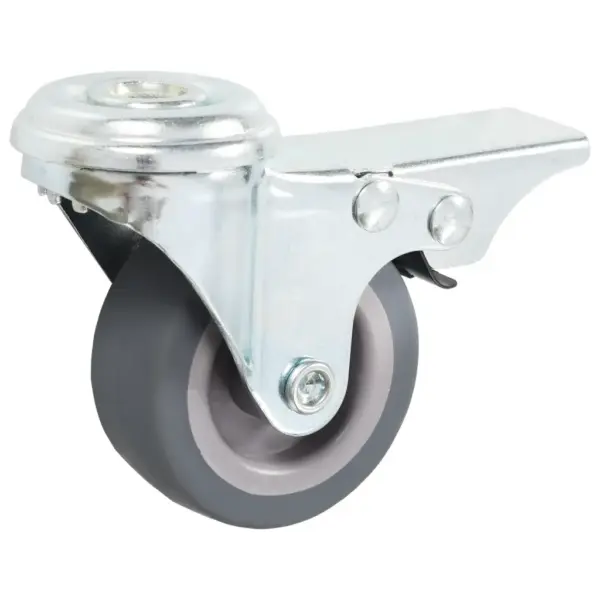 Pöörlevad mööblirattad piduritega, 12 tk, hall, 50 mm, M10 – 4