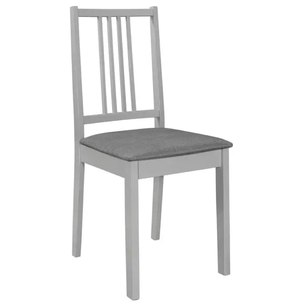 Hallid täispuidust söögitoolid istmepatjadega, 2 tk, 40 x 49 x 88,5 cm – 2