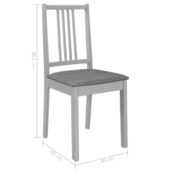 Hallid täispuidust söögitoolid istmepatjadega, 2 tk, 40 x 49 x 88,5 cm – 7