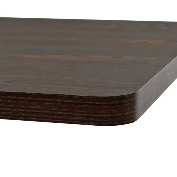 Ruudukujuline bistroolaud MDF-plaadi ja terasjalaga, hallikaspruun, 80 x 80 x 75 cm - 5