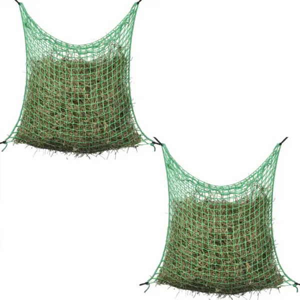 Kandilised heinavõrgud hobustele, 4 tk, roheline, 0,9 x 1,5 m, 45 x 45 mm – 2