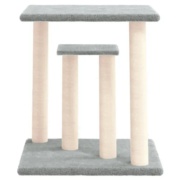 Kassi kraapimispuu platvormidega, helehall, 47,5 x 47,5 x 50 cm – 3
