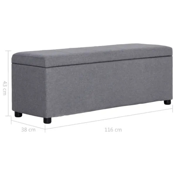 Helehall panipaigaga hoiupink, polüesterpolster, 116 x 38 x 43 cm – 9