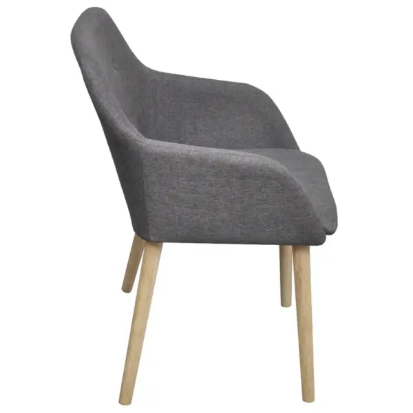 Helehallid käetugedega söögitoolid, tammepuidust jalgadega, 6 tk – 4
