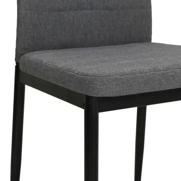 Helehallid kangast söögitoolid metallraamiga, 6 tk, 43 x 44 x 96 cm – 6