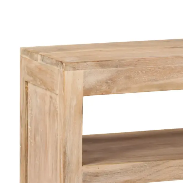 Helepruun akaatsiapuidust telerikapp 2 riiuli ja 3 sahtliga 90 x 30 x 55 cm – 3