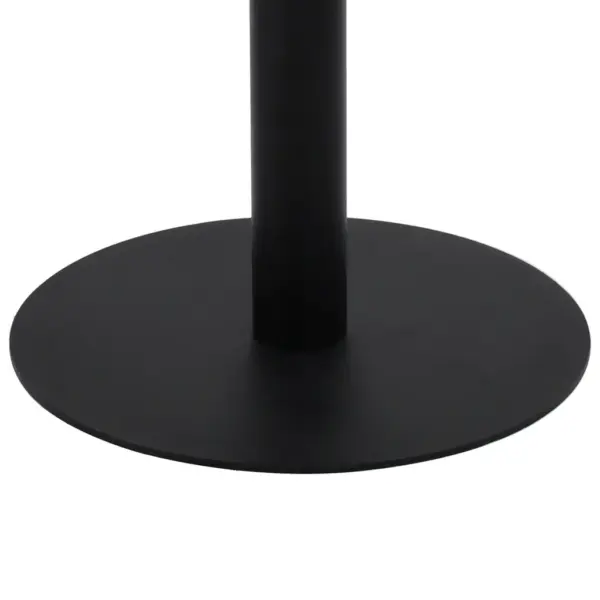 Ümmargune bistroolaud helepruuni MDF-plaadiga, 80 cm, must terasjalg – 3