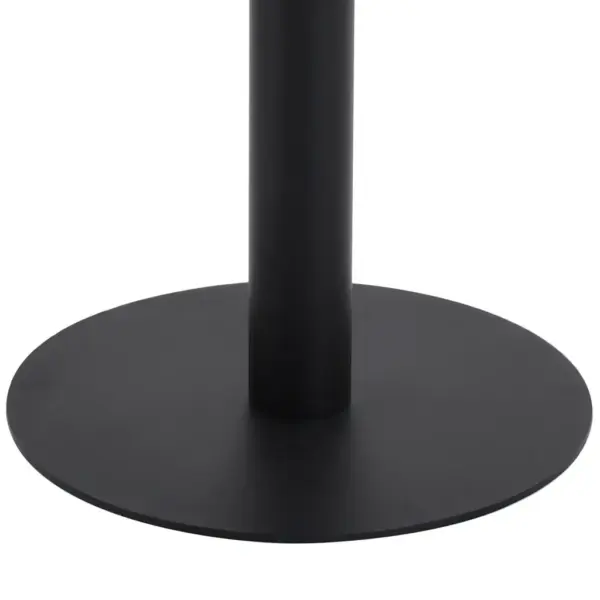 Helepruun ruudukujuline bistroolaud kahele, MDF lauaplaat ja must terasjalg, 60 x 60 x 75 cm - 5