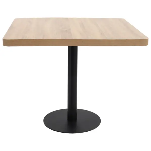 Helepruun bistroolaud kahele, MDF ja teras, 80 x 80 x 75 cm - 2