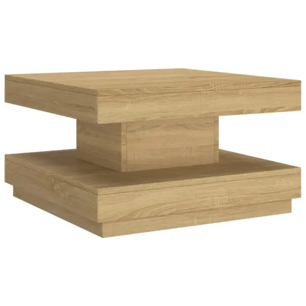 Helepruun modernne kohvilaud, spoonitud MDF, 60 x 60 x 35 cm - 2