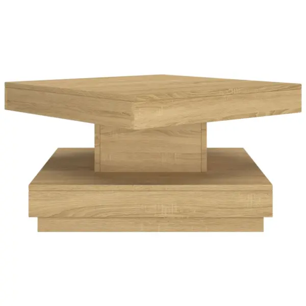 Helepruun modernne kohvilaud, spoonitud MDF, 60 x 60 x 35 cm - 4
