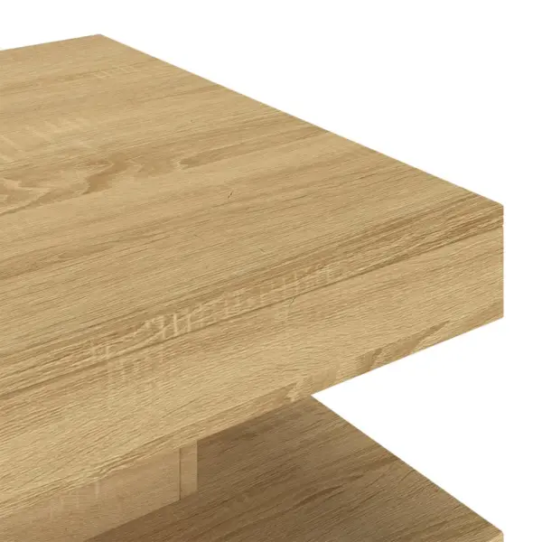 Helepruun modernne kohvilaud, spoonitud MDF, 60 x 60 x 35 cm - 5