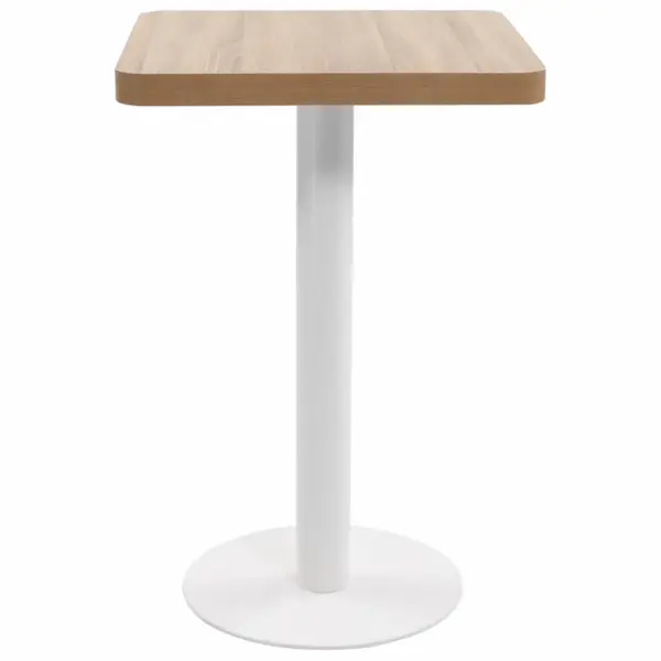 Helepruun-valge bistroolaud MDF lauaplaadiga, 50 x 50 x 75 cm – 2