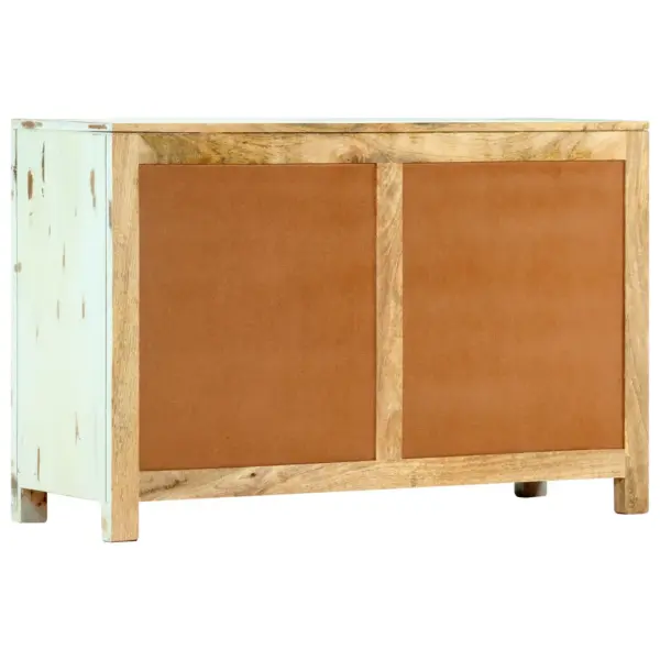 Helesinine mangopuidust puhvetkapp kahe uksega, 110 x 35 x 70 cm – 4
