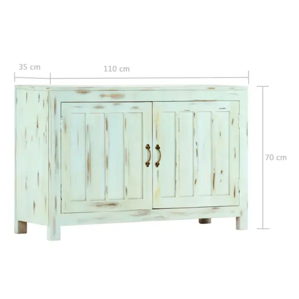 Helesinine mangopuidust puhvetkapp kahe uksega, 110 x 35 x 70 cm – 8