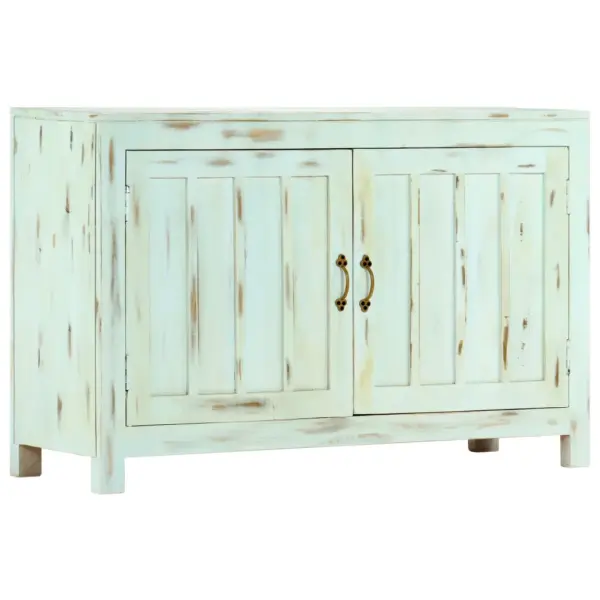 Helesinine mangopuidust puhvetkapp kahe uksega, 110 x 35 x 70 cm – 9