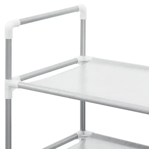 10 riiuliga kingariiul metallraamiga, lausriidest tasapindadega, hõbedane, 100 x 29,5 x 170 cm – 6