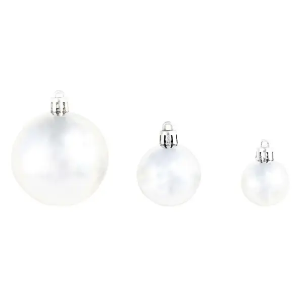 100-osaline hõbedane jõulukuulide komplekt, plast, 3/4/6 cm – 6