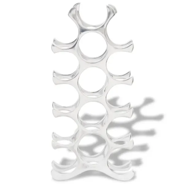 Hõbedane alumiiniumist veiniriiul 15 pudelile, 26 x 14 x 54 cm – 3