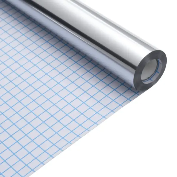 Isekleepuv hõbedane mööblikile PET-materjalist, 90 x 500 cm, plastist kaabitsaga – 7