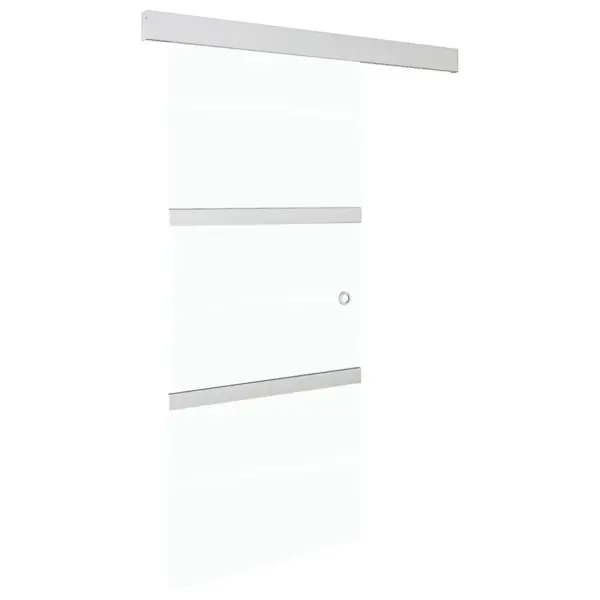 Mattklaasist liuguks alumiiniumsiiniga, hõbedane, 90 x 212 cm - 2