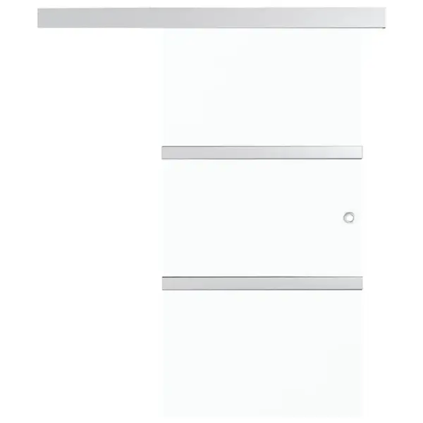 Mattklaasist liuguks alumiiniumsiiniga, hõbedane, 90 x 212 cm - 4