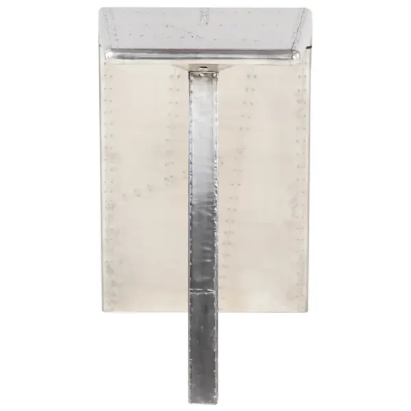 Lennukitiiva disainiga kirjutuslaud, hõbedane metall, 112 x 50 x 76 cm – 3