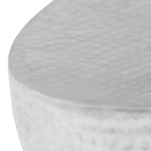 Ovaalne sepistatud alumiiniumist kohvilaud, hõbedane, 100 x 50 x 28 cm – 6