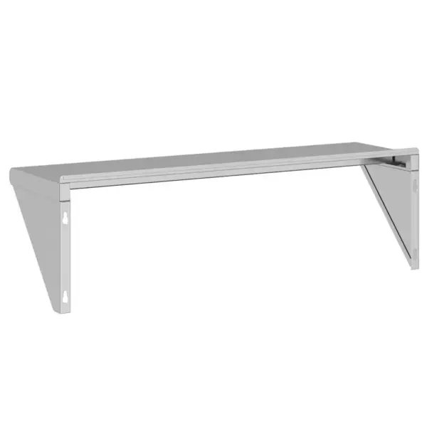 Seinariiul harjatud roostevabast terasest, hõbedane, 100 x 30 x 31 cm, kandevõime 50 kg – 7