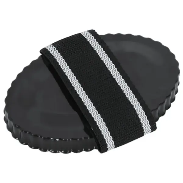 Hobuse hooldusharjad ovaalse kujuga, terasest, must, 3 tk, 16 x 10,5 x 2 cm – 3