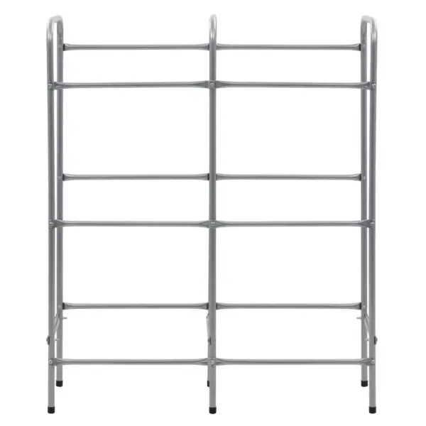 Kaldus hoiuriiul kuuele kastile, hõbedane, pulbervärvitud teras, 96 x 33 x 116 cm – 3