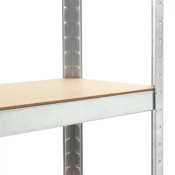 Hoiuriiulid 5 riiuliga, 3 tk, hõbedane tsingitud teras ja tehispuit, 75 x 30 x 172 cm – 7