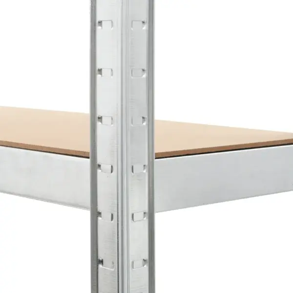 Hoiuriiulid 5 riiuliga, 3 tk, hõbedane tsingitud teras ja tehispuit, 75 x 30 x 172 cm – 8
