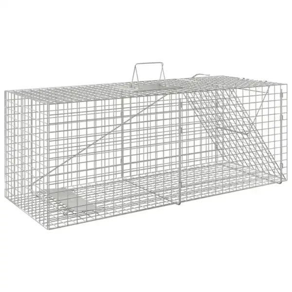 Humaanne eluspüügi loomalõks väikeloomadele, tsingitud raud, 64,5 x 25 x 26,5 cm – 4